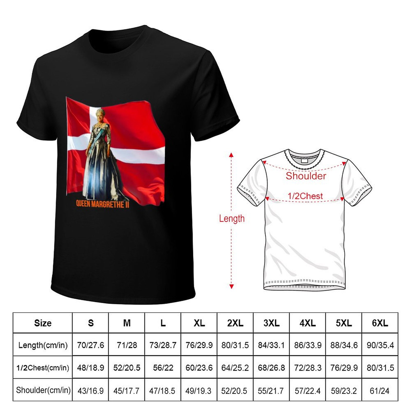Queen Margrethe II T-Shirt Str - đánh giá và giá Queen Street Fashion