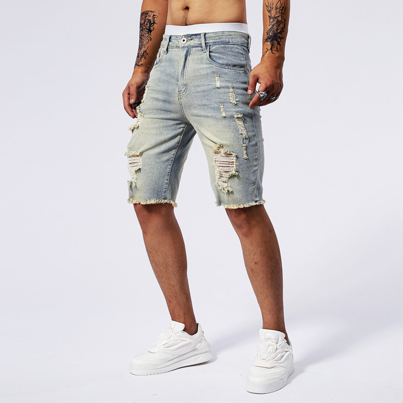 2025 Summer New Men's Ripped D - đánh giá và giá Street Fashion Men 2025