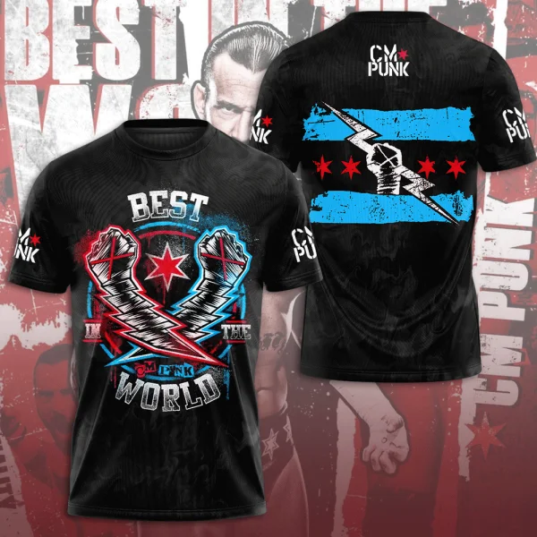 CM Punk 3D All Over Print T-Sh - đánh giá và giá Street Fashion For Short Guys