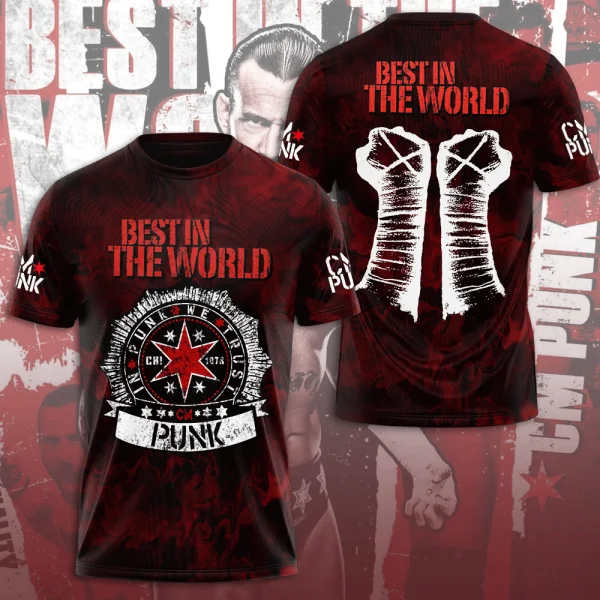 CM Punk 3D All Over Print T-Sh - đánh giá và giá Street Fashion For Short Guys