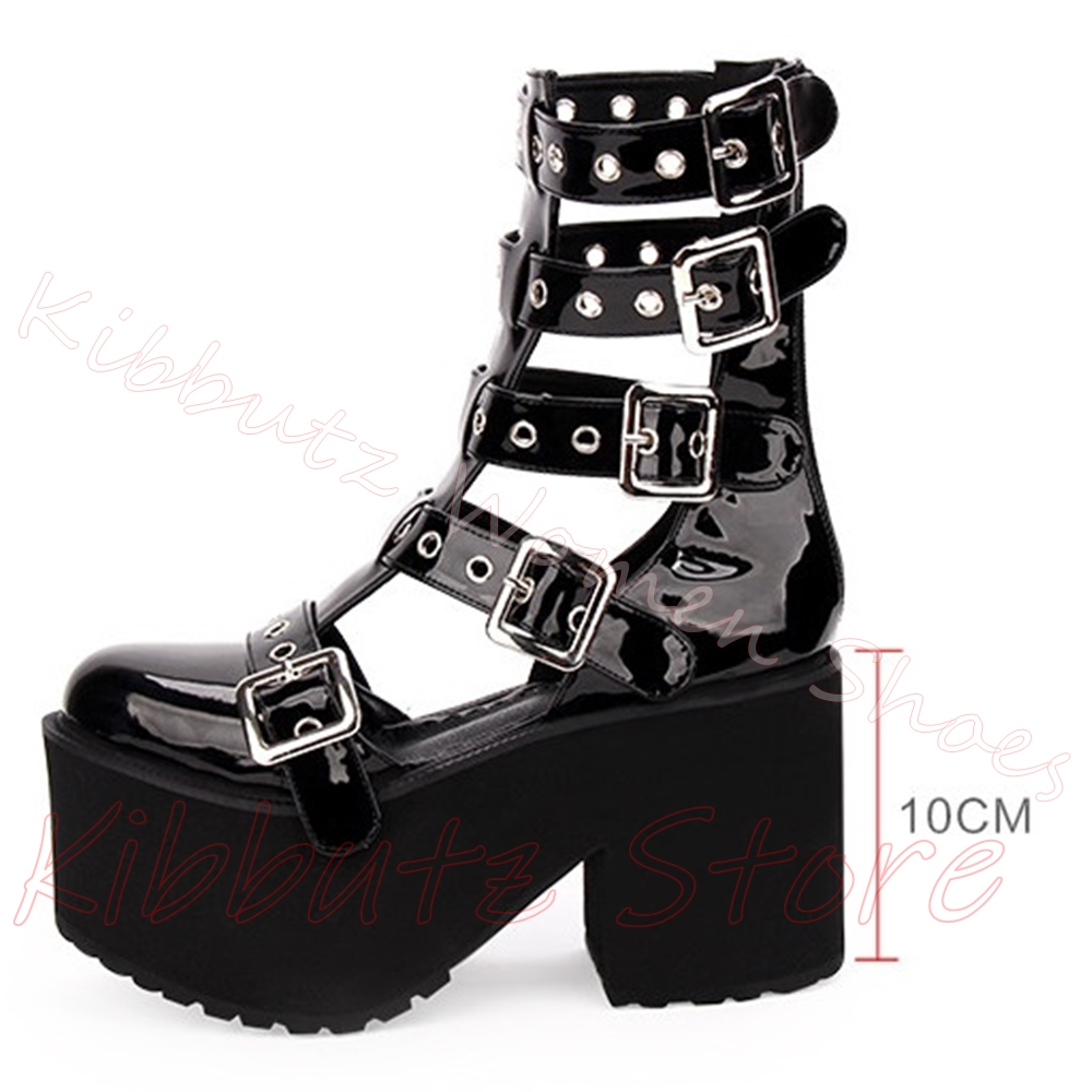 Multi Buckle Cutout Sandals Pl - đánh giá và giá Street Fashion Y2K