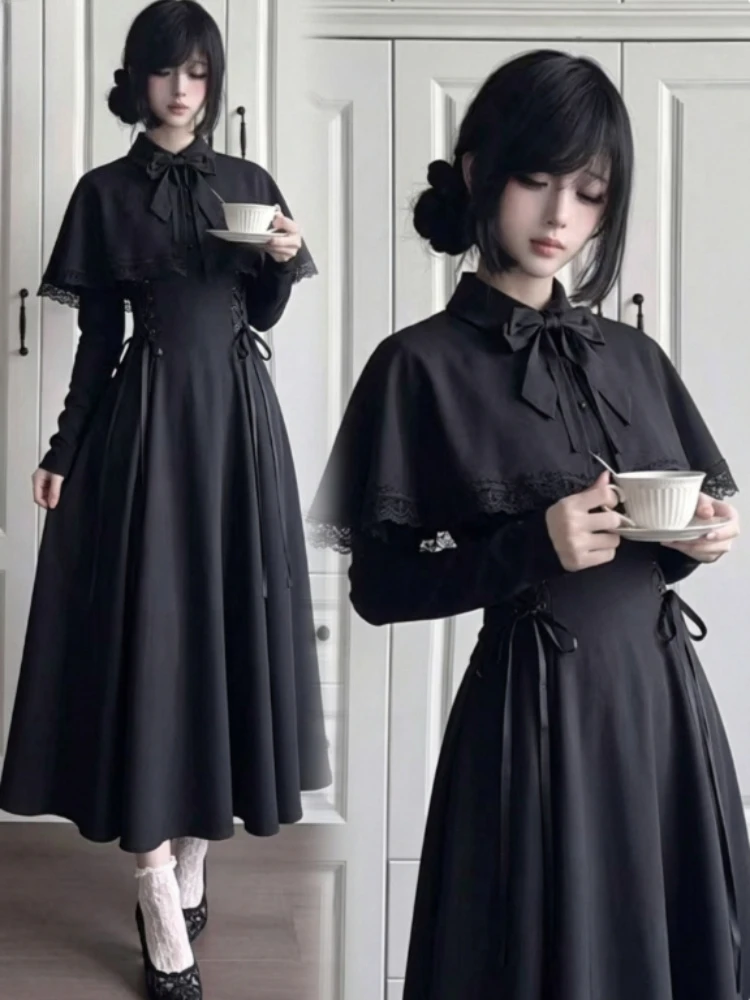 Women Black Gothic Lolita Midi - đánh giá và giá Fashion Street Night