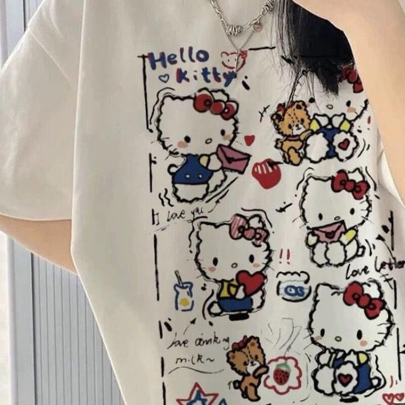 Short-Sleeved Summer Hello Kit - đánh giá và giá Street Fashion Y2K